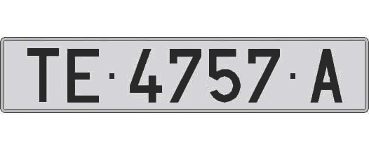TE4757A matricula larga