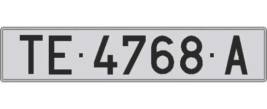 TE4768A matricula larga