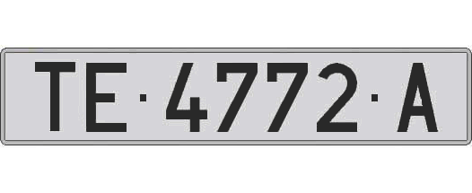 TE4772A matricula larga