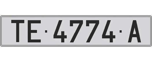 TE4774A matricula larga