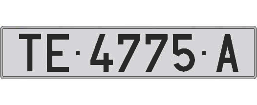 TE4775A matricula larga