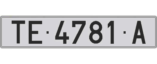 TE4781A matricula larga