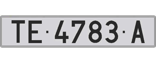 TE4783A matricula larga