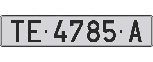 TE4785A matricula larga
