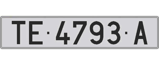 TE4793A matricula larga