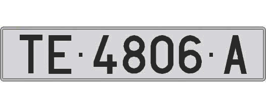 TE4806A matricula larga