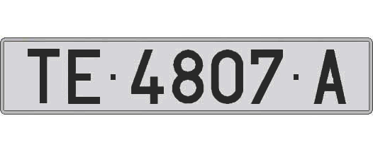 TE4807A matricula larga