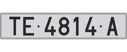 TE4814A matricula larga