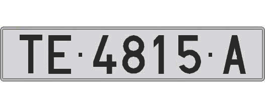 TE4815A matricula larga