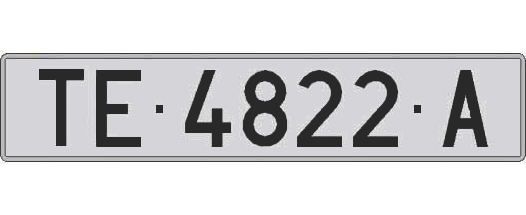 TE4822A matricula larga