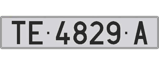 TE4829A matricula larga