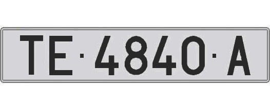 TE4840A matricula larga