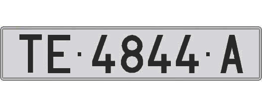 TE4844A matricula larga