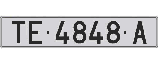 TE4848A matricula larga
