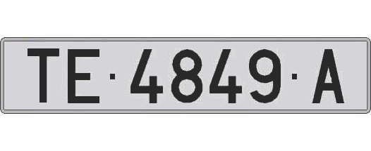 TE4849A matricula larga