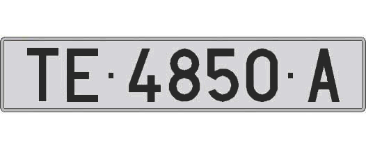 TE4850A matricula larga