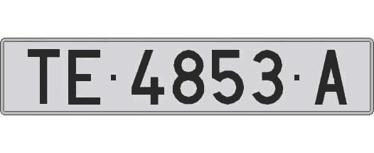 TE4853A matricula larga