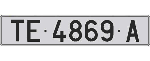 TE4869A matricula larga