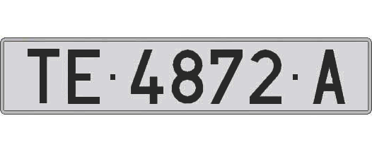 TE4872A matricula larga