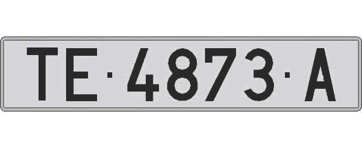 TE4873A matricula larga