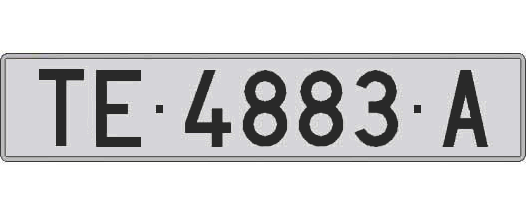 TE4883A matricula larga