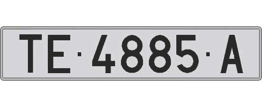 TE4885A matricula larga