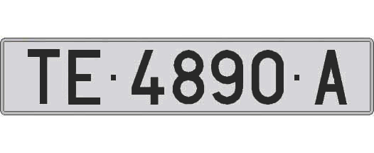TE4890A matricula larga