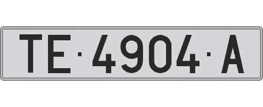 TE4904A matricula larga