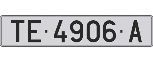 TE4906A matricula larga