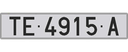 TE4915A matricula larga