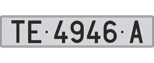 TE4946A matricula larga