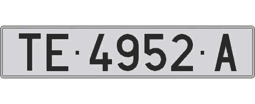 TE4952A matricula larga