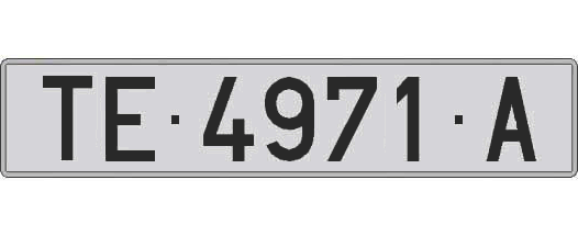 TE4971A matricula larga