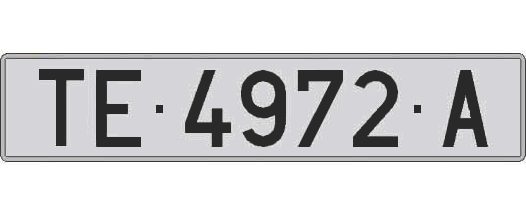 TE4972A matricula larga