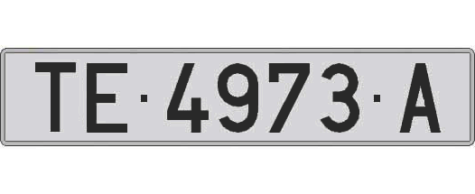 TE4973A matricula larga