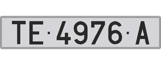 TE4976A matricula larga