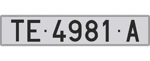 TE4981A matricula larga