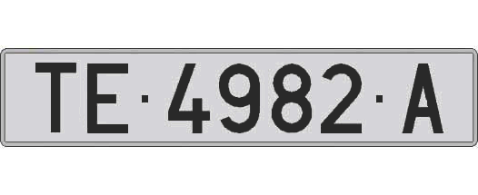 TE4982A matricula larga