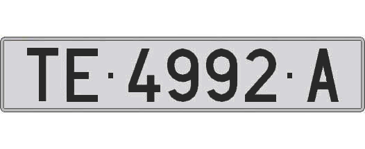 TE4992A matricula larga