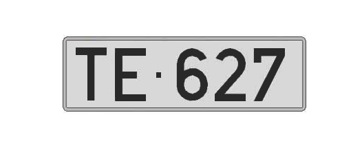 TE627 matricula larga