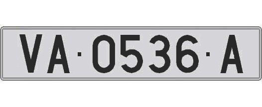 VA0536A matricula larga
