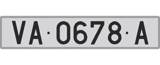 VA0678A matricula larga