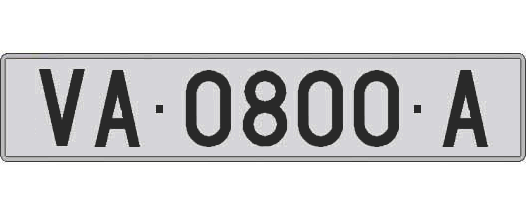 VA0800A matricula larga