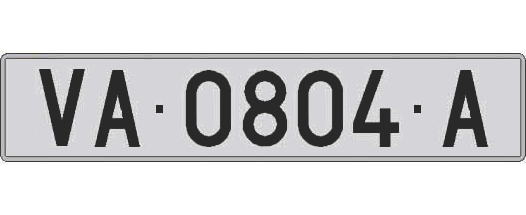VA0804A matricula larga