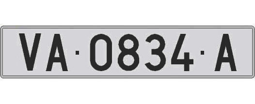 VA0834A matricula larga