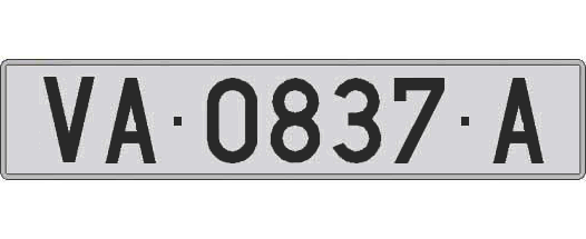 VA0837A matricula larga