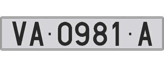 VA0981A matricula larga