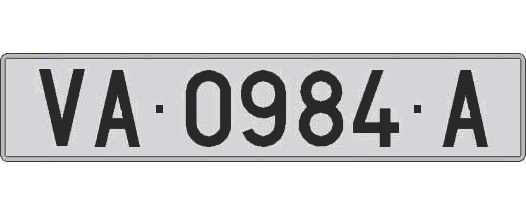 VA0984A matricula larga