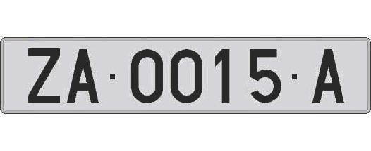 ZA0015A matricula larga