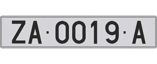 ZA0019A matricula larga